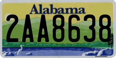 AL license plate 2AA8638