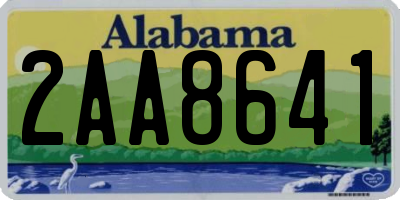 AL license plate 2AA8641
