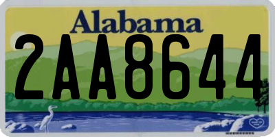 AL license plate 2AA8644