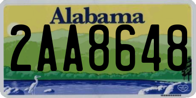AL license plate 2AA8648