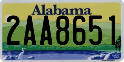 AL license plate 2AA8651