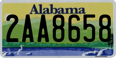 AL license plate 2AA8658
