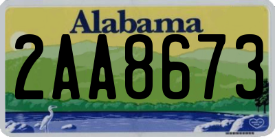 AL license plate 2AA8673