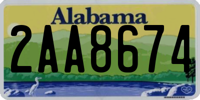 AL license plate 2AA8674