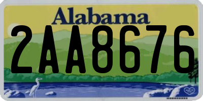 AL license plate 2AA8676