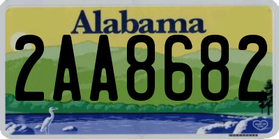 AL license plate 2AA8682