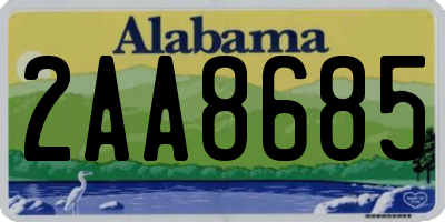 AL license plate 2AA8685