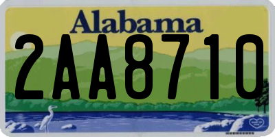AL license plate 2AA8710