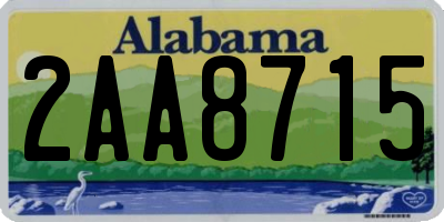 AL license plate 2AA8715