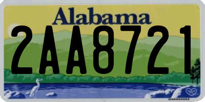 AL license plate 2AA8721