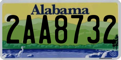AL license plate 2AA8732