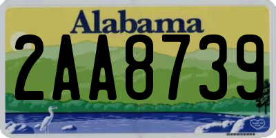 AL license plate 2AA8739