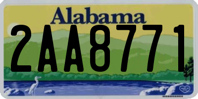 AL license plate 2AA8771