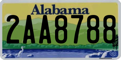 AL license plate 2AA8788