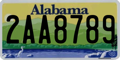 AL license plate 2AA8789