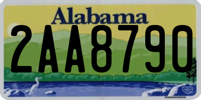 AL license plate 2AA8790