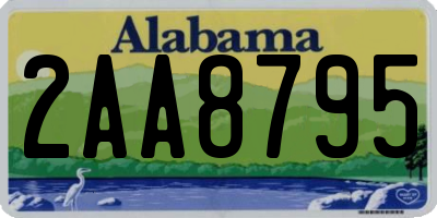 AL license plate 2AA8795