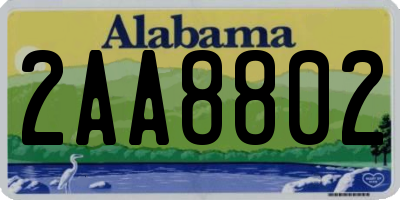 AL license plate 2AA8802