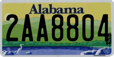AL license plate 2AA8804