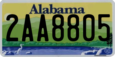 AL license plate 2AA8805