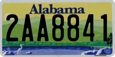 AL license plate 2AA8841