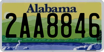 AL license plate 2AA8846