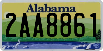 AL license plate 2AA8861