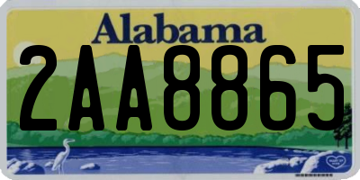 AL license plate 2AA8865