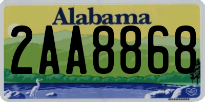 AL license plate 2AA8868