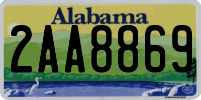 AL license plate 2AA8869
