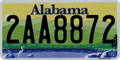 AL license plate 2AA8872