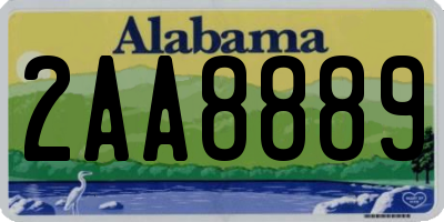 AL license plate 2AA8889