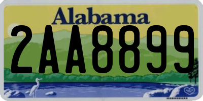 AL license plate 2AA8899