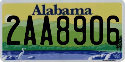 AL license plate 2AA8906