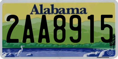 AL license plate 2AA8915