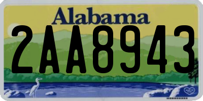 AL license plate 2AA8943