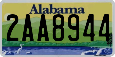 AL license plate 2AA8944