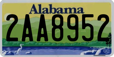 AL license plate 2AA8952
