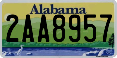 AL license plate 2AA8957