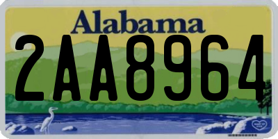 AL license plate 2AA8964