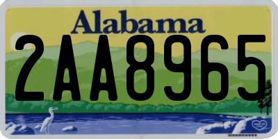 AL license plate 2AA8965