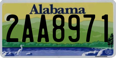 AL license plate 2AA8971