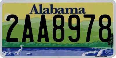 AL license plate 2AA8978