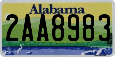 AL license plate 2AA8983