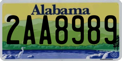 AL license plate 2AA8989