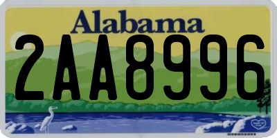AL license plate 2AA8996