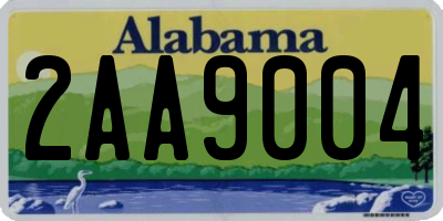 AL license plate 2AA9004