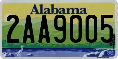 AL license plate 2AA9005
