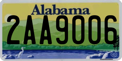 AL license plate 2AA9006