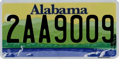 AL license plate 2AA9009